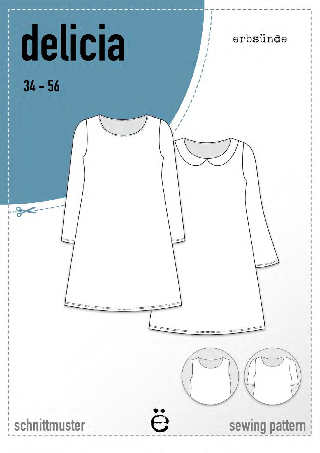 Papierschnitt Kleid Tunika A-Linie DELICIA (34-56)