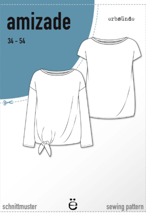 Papierschnitt Shirt, Pullover mit Knoten AMIZADE (34-54)