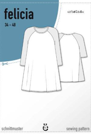 Papierschnitt Raglan Pullover Tunika FELICIA (34-48)