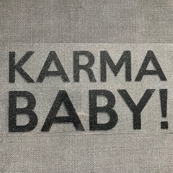Bügelbild Karma Baby erbsünde