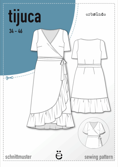 Papierschnitt Maxi Wickelkleid TIJUCA (34-46)