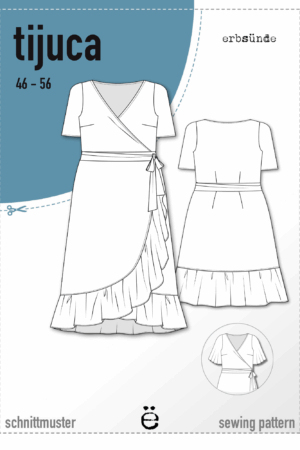 Papierschnitt Maxi Wickelkleid TIJUCA curvy (46-56)