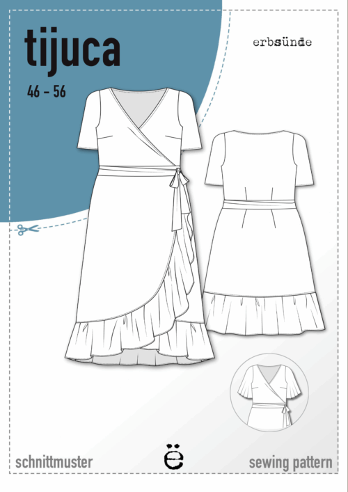Papierschnitt Maxi Wickelkleid TIJUCA curvy (46-56)