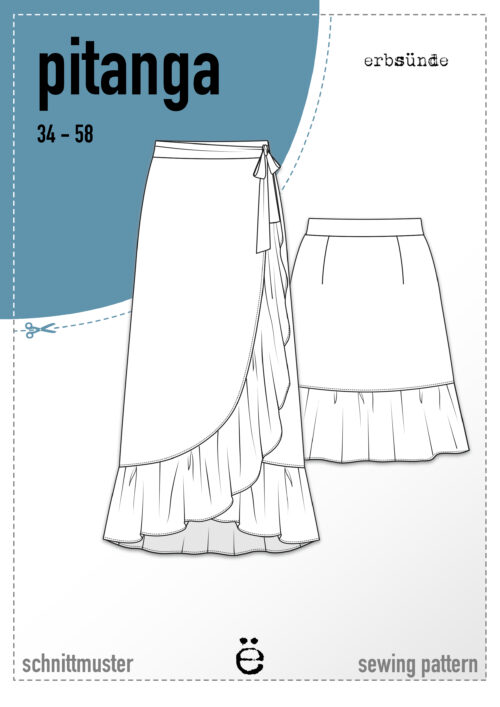 Papierschnitt Wickelrock PITANGA (34-58)