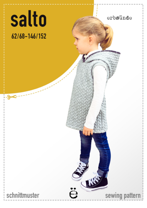 Papierschnitt Kinder Pullunder, Pullunderkleid Salto (62-152)