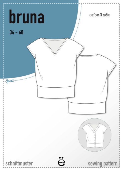 Papierschnitt Oversize Pullunder, Weste BRUNA (34-60)