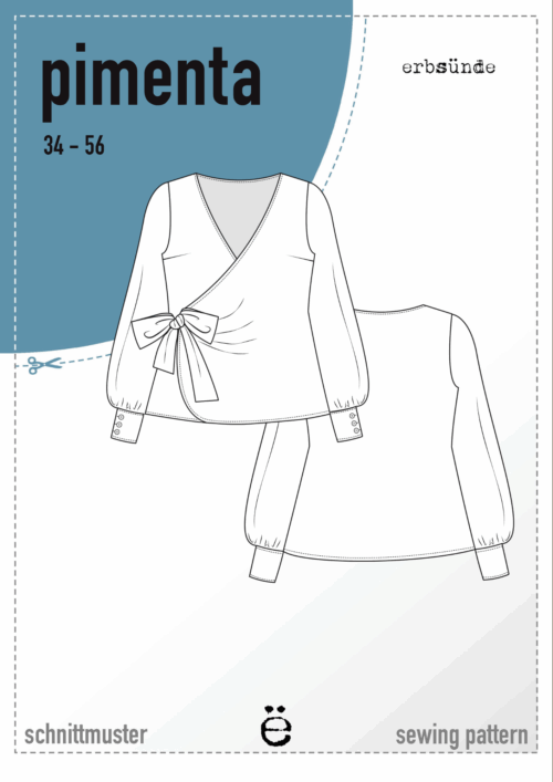 Papierschnitt Wickelbluse PIMENTA (34-56)