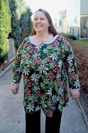 Schnittmuster Damen Kleid Top Tunika ausgestellt asymmetrisch plus size curvy
