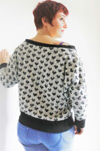 Damen Schnittmuster Kleid Shirt Pullover mit Fledermausärmeln erbsuende Gula
