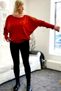 Damen Schnittmuster Kleid Shirt Pullover mit Fledermausärmeln erbsuende Gula