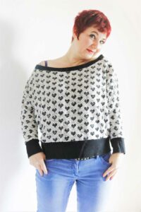 Damen Schnittmuster Kleid Shirt Pullover mit Fledermausärmeln erbsuende Gula