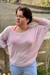 Damen Schnittmuster Kleid Shirt Pullover mit Fledermausärmeln erbsuende Gula