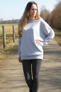 Damen Schnittmuster Kleid Shirt Pullover mit Fledermausärmeln erbsuende Gula