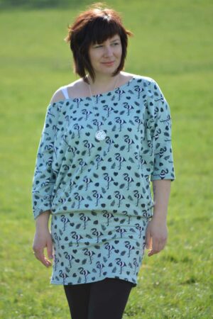 Damen Schnittmuster Kleid Shirt Pullover mit Fledermausärmeln erbsuende Gula