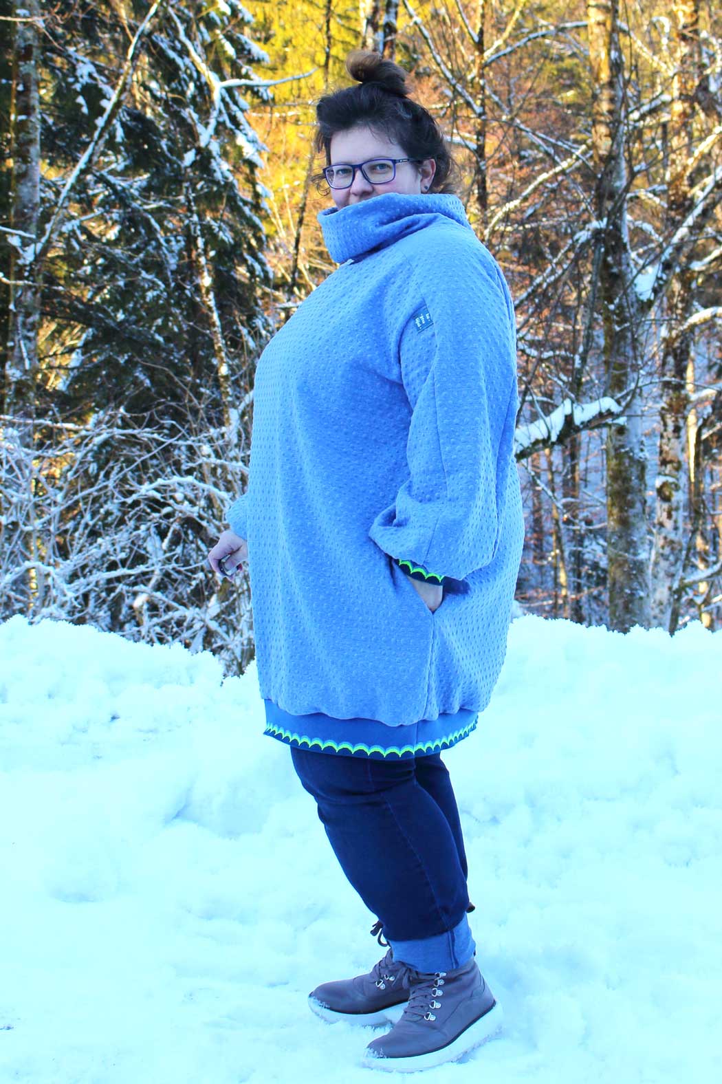 (34-58) zum Pulloverkleid, Oversize Sweater Selbernähen - - MARILIA Schnittmuster erbsünde Papierschnitt