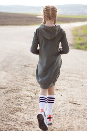Schnittmuster Kinder Baby Kleid Ballonkleid Sweater Pullover Kapuzenpulli Volta erbsünde