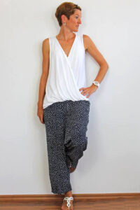 Schnittmuster Damen Hose Pumphose Haremshose tiefer Schritt Bahia erbsünde