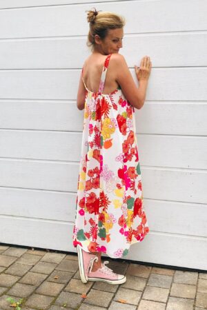 Schnittmuster Damen langes Kleid Sommerkleid Maxi Boho Ibiza Stil erbsuende
