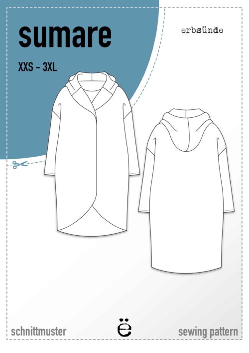 Paper Sewing Pattern Sweat Coat SUMARE (XXS-3XL)