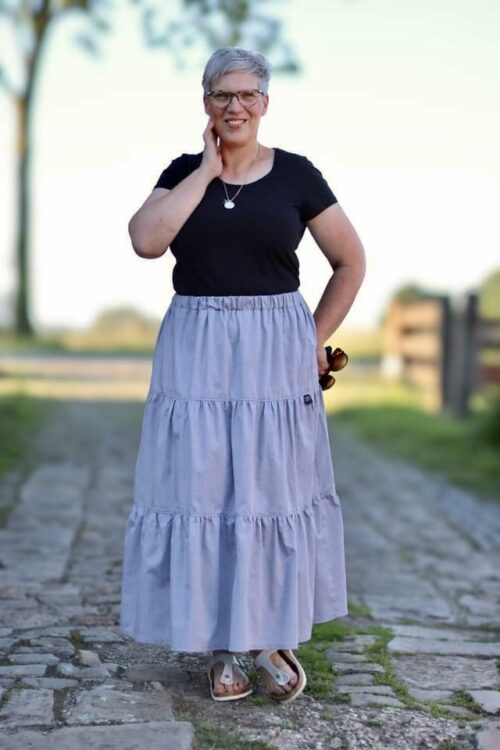 Digital sewing pattern tiered skirt ESCADARIA (EU 32-58)