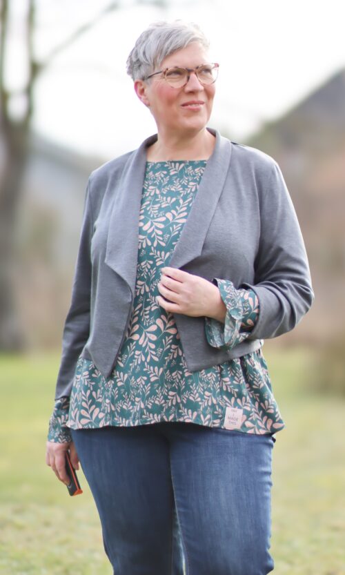 Schnittmuster kurzer Jersey Blazer LILIA (34-58)