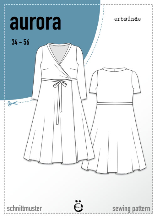 Papierschnitt Wickelkleid AURORA (34-56)