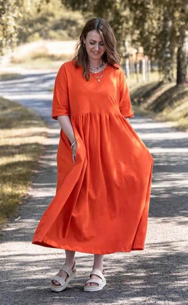 Schnittmuster Jerseykleid mit Halsausschnittvarianten SERRA (34-60)