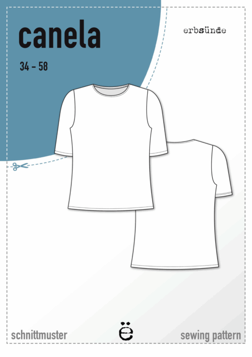 Papierschnitt figurnahes T-Shirt Canela (34-58)