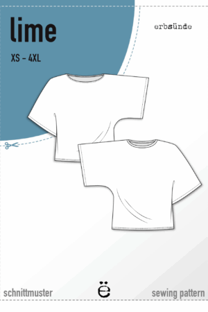 Papierschnitt T-Shirt mit Kimonoärmeln LIME (XS-4XL)