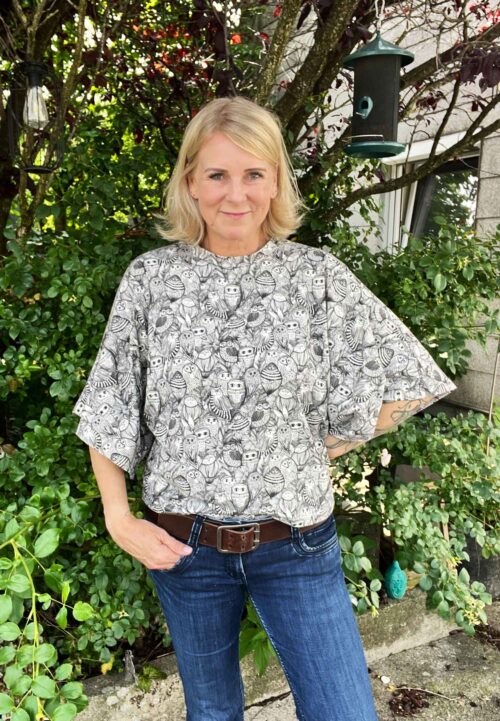 Schnittmuster T-Shirt mit Kimonoärmeln LIME (XS-4XL)