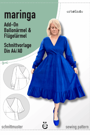 Schnittmuster Ärmel Add On für Kleid MARINGA (34-56)