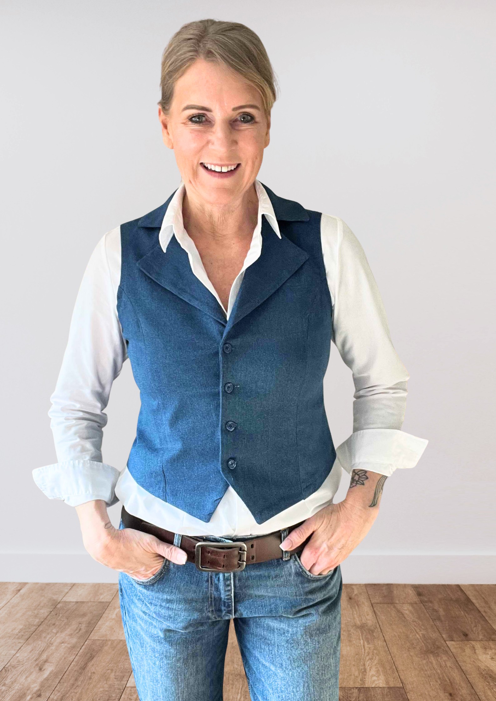 Schnittmuster Weste mit und ohne Kragen CORA (32-48)